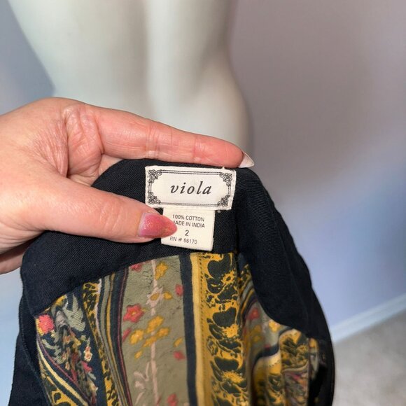 Y2k Anthropologie Viola Bohemian Floral A-Line Skirt Whimsygoth Size 2 India - Picture 3 of 6